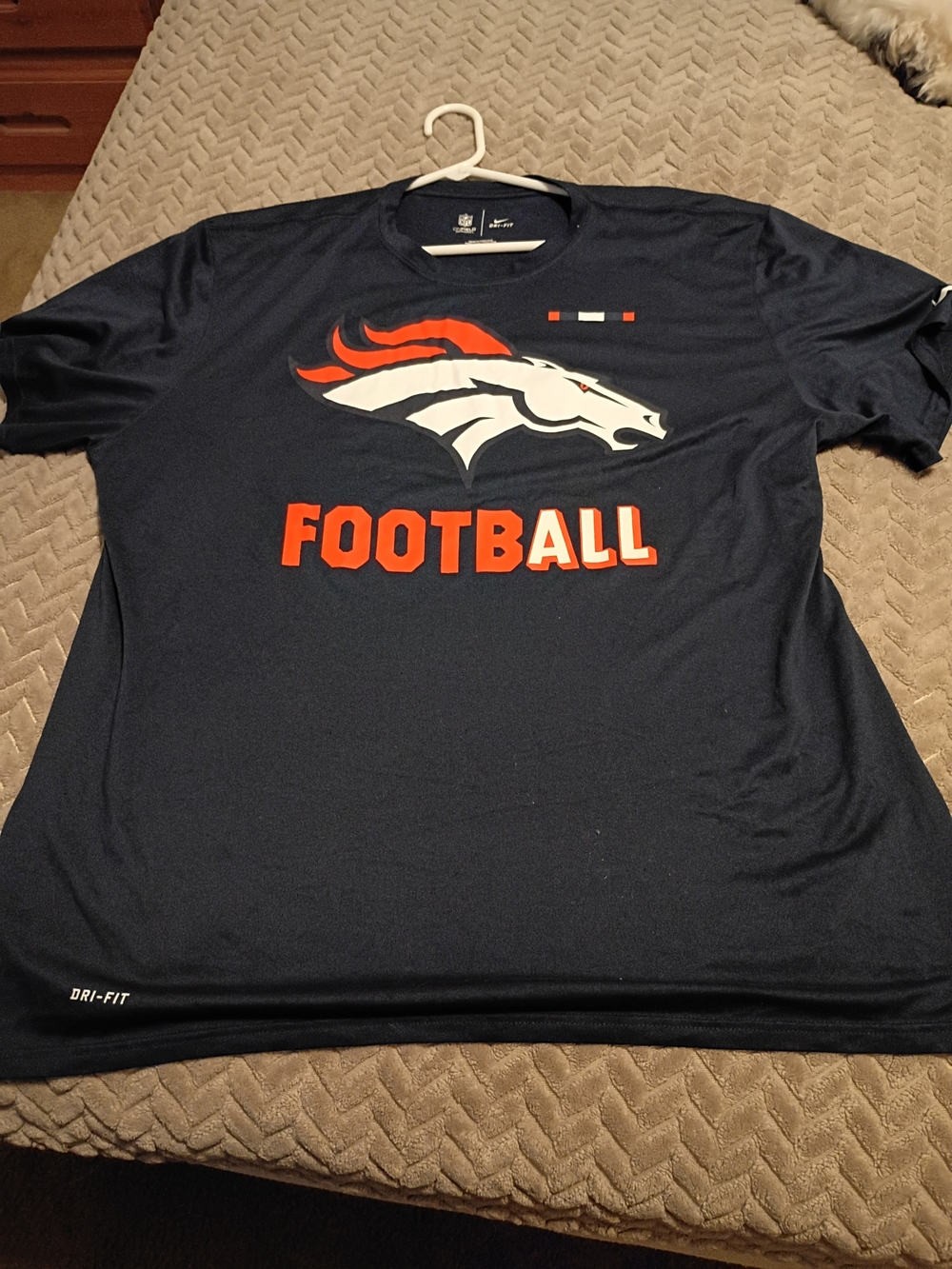 NFL Denver Broncos Navy Dri-FIT Football Tee